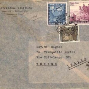 ad6179 -  CHILE -  Postal History -  Airmail Cover to ITALY 1951