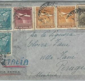 81493 - CHILE - POSTAL HISTORY -   AIRMAIL  COVER to ITALY  1950's
