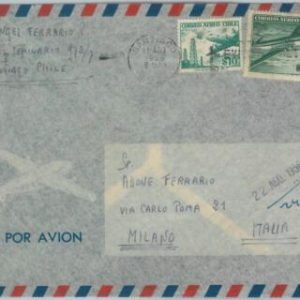 81495 - CHILE - POSTAL HISTORY -   AIRMAIL  COVER to ITALY
