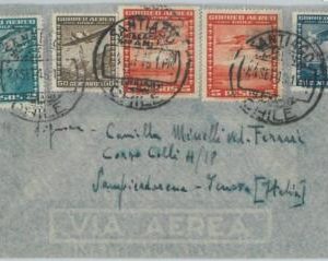 81512 - CHILE - POSTAL HISTORY -   AIRMAIL  COVER to ITALY  1945