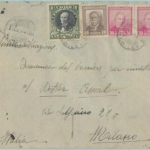 81510 - CHILE - POSTAL HISTORY -    COVER to ITALY   1938