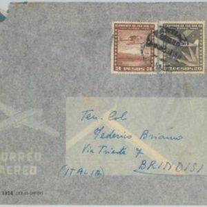 81520 - CHILE - POSTAL HISTORY -   AIRMAIL  COVER to ITALY  1953