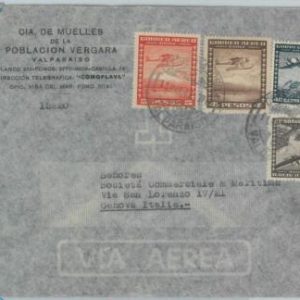 81514 - CHILE - POSTAL HISTORY -   AIRMAIL  COVER to ITALY  1947
