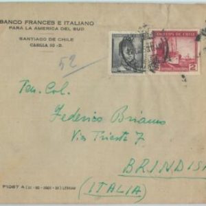 81522 - CHILE - POSTAL HISTORY -      COVER to ITALY  1953