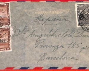 aa3639 - CHILE - POSTAL HISTORY -  AIRMAIL COVER to  SPAIN  1955