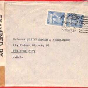 aa3643 - CHILE - POSTAL HISTORY - Censored COVER  to USA 1942