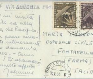 81555 - CHILE - POSTAL HISTORY -   POSTCARD  to ITALY  1956