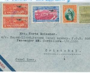 99861 - GUATEMALA - POSTAL HISTORY - AIRMAIL COVER to PANAMA  1939 Birds