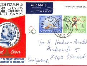 aa2361 - NEW ZEALAND - Postal History -  FDC COVER 1964 Health SPORT Olympics