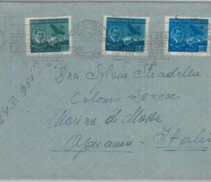 77580 - ROMANIA - POSTAL HISTORY - 13233/35 on  COVER to ITALY 1951