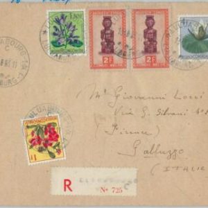 74662 - Belgian Congo Belge - POSTAL HISTORY - Registered cover to ITALY 1957