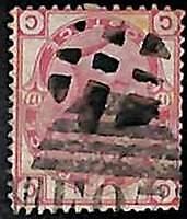94890a - GREAT BRITAIN - STAMP - SG #  144 Plate 17 - USED with strange postmark