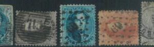 88031 -  BELGIUM - Collectible STAMPS - LOT of 5  early stamps - USED