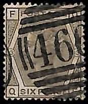 94890m - GREAT BRITAIN - STAMP - SG #  147  Plate 13  -  USED