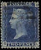 94892c - GREAT BRITAIN - STAMP - SG #  45  Plate 7  - Very Fine  USED