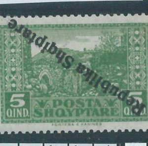 78378 -  ALBANIA - STAMPS -  YVERT #  153   Overprint ERROR - MNH