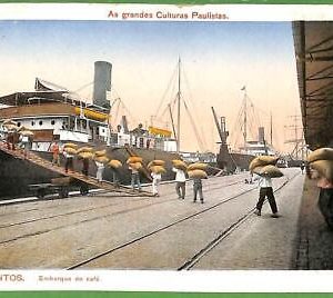 ah2780 - BRAZIL -VINTAGE POSTCARD Postal Antigua - Santos - ETHNIC