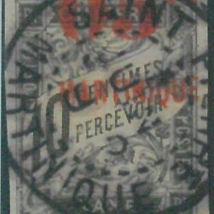 88116 - MARTINIQUE - STAMPS: Yvert  # 23 with ERROR not catalogued  -  FINE USED