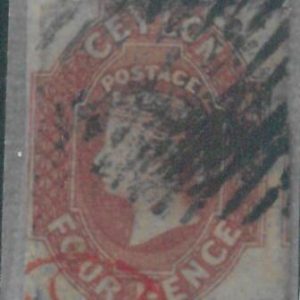 78521 - CEYLON - STAMPS: Stanley Gibbons #  4   Fine  USED - small defects