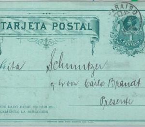 69201 - CHILE - POSTAL HISTORY - Private STATIONERY CARD  repiquage 1897 - MUSIC