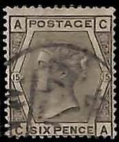 94890n - GREAT BRITAIN - STAMP - SG #  147  Plate 14  - Fine  USED