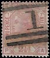 94890k  - GREAT BRITAIN - STAMP - SG #  141  Plate 7  - Very Fine USED