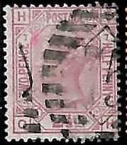 94890jA - GREAT BRITAIN - STAMP - SG #  141  Plate 7  -  USED