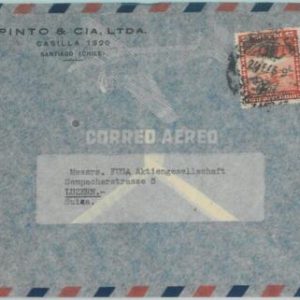 81488 - CHILE - POSTAL HISTORY - AIRMAIL COVER to SWITZERLAND  1946