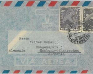 81500 - CHILE - POSTAL HISTORY -   AIRMAIL  COVER to GERMANY  1956