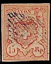 94987cE  - SWITZERLAND -  STAMPS  - Zumstein # 20 -  VERY Fine USED