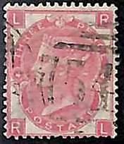 94891L - GREAT BRITAIN - STAMP - SG # 92  Plate 4  - Fine  USED