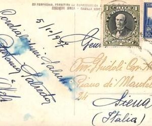 ad6159 -  CHILE -  Postal History - POSTCARD to ITALY  1937