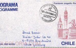 ad6196 - CHILE - Postal History -  STATIONERY AEROGRAMME to GERMANY 1988
