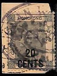 94911eB - HONG KONG - STAMPS - SG # 48 on paper support - Com Chop SAN FRANCISCO