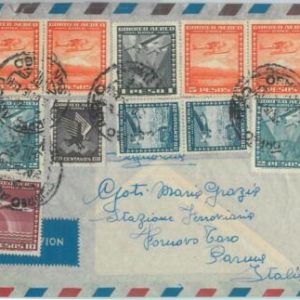 81506 - CHILE - POSTAL HISTORY -  35.40$ on  AIRMAIL  COVER to ITALY  1950's