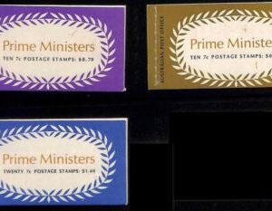 94734a - AUSTRALIA - STAMPS -  SG # 137/39 set of 3 BOOKLETS - PRIME MINISTERS
