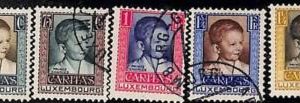 94917c  - LUXEMBOURG  - STAMPS  -  1930  Yvert # 226/30 -  Very Fine USED