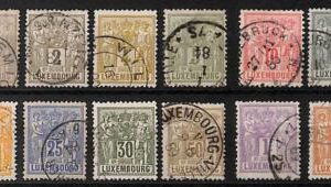 94916  - LUXEMBOURG  - STAMPS  -  Yvert # 47 - 58 (12 Values) - Very Fine USED