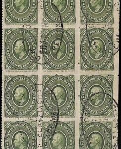 94920 - MEXICO - STAMPS -  Mi # 133 - BLOCK of 12 STAMPS -- Fine Used