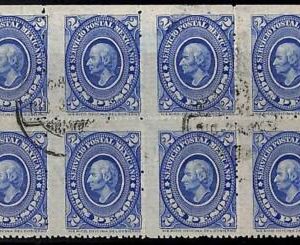 94922  - MEXICO - STAMPS -  Mi # 135 - BLOCK of 8  STAMPS -- Fine Used