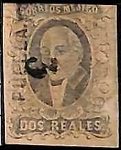 94923e  - MEXICO - STAMPS - Yvert # 8  THICK PAPER  -   Used