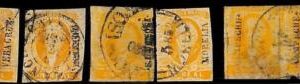 94923c  - MEXICO - STAMPS - Yvert # 5   -  Lot of USED stamps - 4 single + Pair