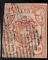 94987bE - SWITZERLAND -  STAMPS  - Zumstein # 20 -  Fine  USED