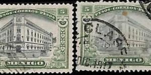 94925f  - MEXICO - STAMPS - Yvert #  402 + 402a   -  Used