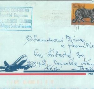 85433 - CENTRAL AFRICA - Postal History - AIRMAIL COVER to ITALY 2001 - CATS