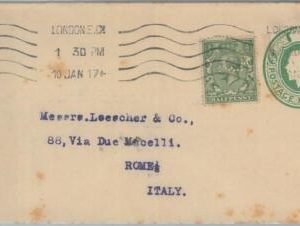 75263 - GB  - Postal History -  Private STATIONERY COVER + Perfin stamp 1917