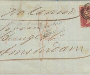 75267 - GB - Postal History - COVER with DUTCH postmark ENGELAND FRANCO 1863