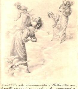 Lib7772 - VINTAGE Illustrated POSTCARD - Glamour, Ladies  PLAYING IN SNOW