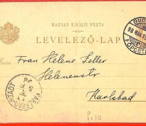 aa1921 - HUNGARY - Postal History -  POSTAL STATIONERY  CARD 1898