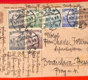 aa1946 - HUNGARY - Postal History - STATIONERY CARD with ADDED FRANKING 1923